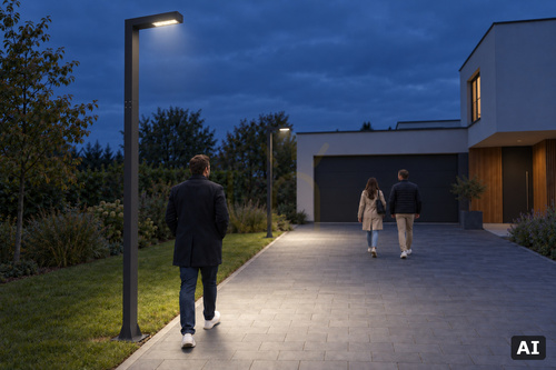 Sprawdź Latarnia ogrodowa Norlys Asker 5227GR, słup 3 m, LED 19,5 W 2827 lm 4000 K, DALI2, grafitowa, IP65