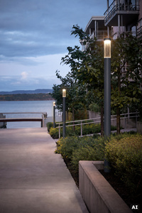 Latarnia ogrodowa NORLYS Egersund Park 6112GR LED 23,9W 2314 lm 4000K grafit IP65 250 cm small 2