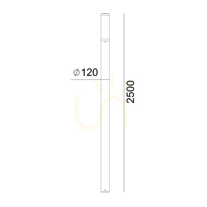Latarnia ogrodowa NORLYS Egersund Park 6112GR LED 23,9W 2314 lm 4000K grafit IP65 250 cm small 4