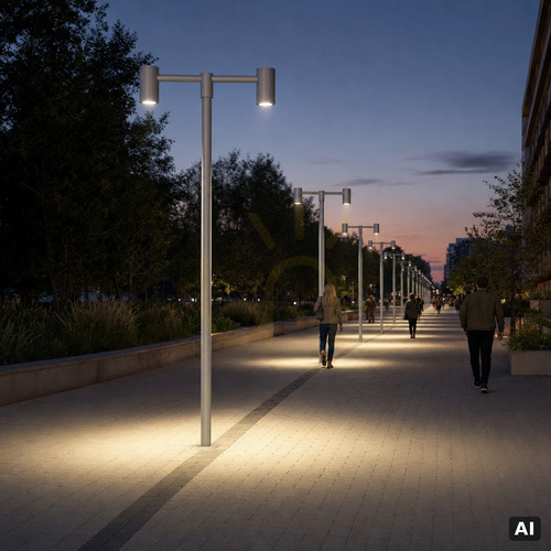 Sprawdź Oprawa słupowa NORLYS Mora 6466AL LED 3000 K dwuramienna, aluminium