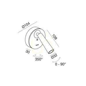 Kinkiet GAP580 Biały Gea Luce small 1