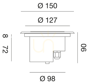 Wpuszczana oprawa gruntowa Gea Luce GES260 GX53 IP67 small 3