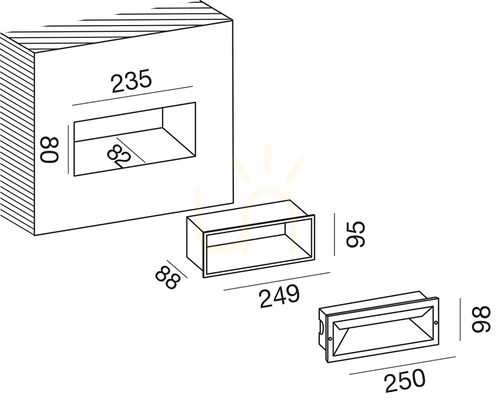 Sprawdź Oświetlenie schodowe GES351 Srebrny Gea Luce IP65