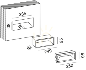 Oświetlenie schodowe GES351 Srebrny Gea Luce IP65 small 1