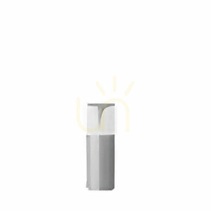 Słupek ogrodowy Gea Luce GES720 30 cm, E27 max 18 W, aluminium szare metalizowane, klosz opalowy, IP44 small 0