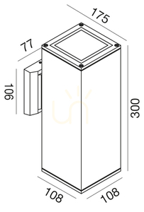 Kinkiet zewnętrzny GES1016 Grafitowy Gea Luce IP65 small 1