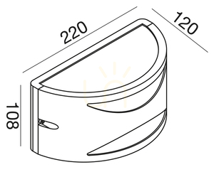 Kinkiet zewnętrzny Gea Luce GES1041 grafitowy aluminium E27 IP54 small 1