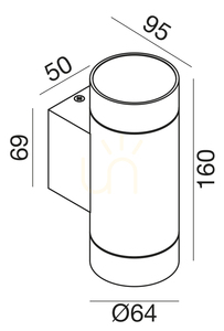 Kinkiet zewnętrzny GES1066 Srebrny Gea Luce IP54 small 1