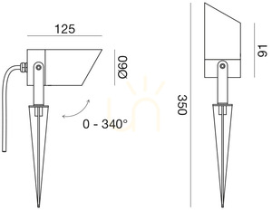 Naświetlacz LED GES1140 Antracyt Gea Luce IP65 small 1