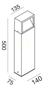 Słupek oświetleniowy GES1161 Antracyt Gea Luce IP54 small 1
