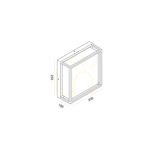 Plafon zewnętrzny Gea Luce GES2092 brązowy LED 20 W IP65 small 1