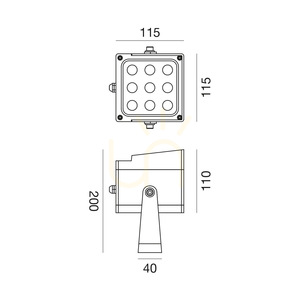 Naświetlacz LED GES2231 Antracyt Gea Luce IP65 small 1