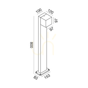 Słupek oświetleniowy GES2312 Antracyt Gea Luce IP65 small 1