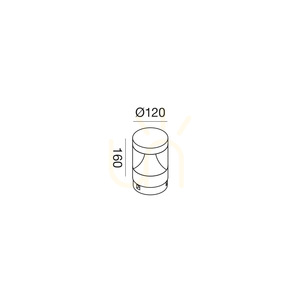 Słupek oświetleniowy GES2391 Brązowy Gea Luce IP65 small 2