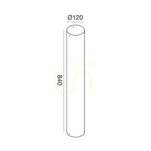 Słupek oświetleniowy GES2401 Brązowy Gea Luce small 1