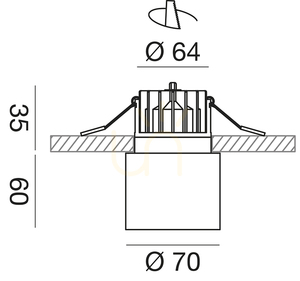 Oprawa wpuszczana GFA361 Biały Gea Luce IP54 small 1