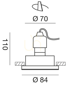 Oprawa wpuszczana GFA372 Srebrny Gea Luce IP65 small 1