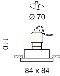 Oprawa wpuszczana GFA376 Srebrny Gea Luce IP65 small 1