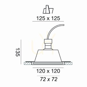 Oprawa sufitowa wpuszczana GFA593 Biały Gea Luce small 1