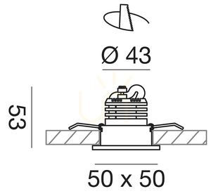 Oprawa wpuszczana GFA771N Biały Gea Luce small 1