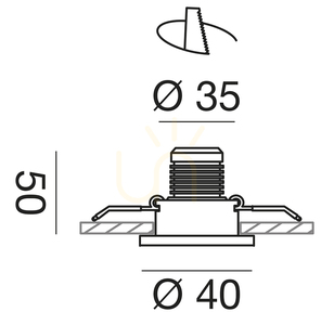 Oprawa wpuszczana GFA880N Biały Gea Luce small 2