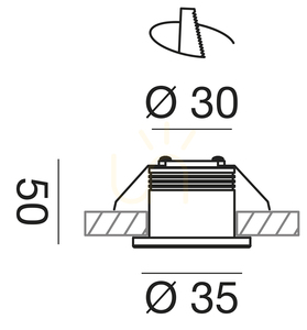 Oprawa wpuszczana LED Gea Luce GFA901C biała matowa 3 W 3000 K small 1
