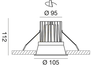 Oprawa wpuszczana GFA1021C Biały Gea Luce small 2