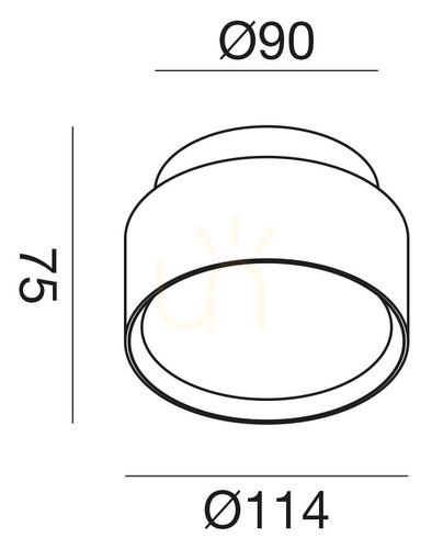 Sprawdź Plafon Gea Led GFA1071, biemisja 10 W + 2 W, 900 lm, 3000 K, CRI 90, ø11,4 cm, biały