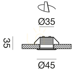 Oprawa wpuszczana GFA1081C Czarny Gea Luce small 1
