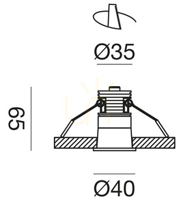 Oprawa wpuszczana GFA1112C Złoty Gea Luce small 1