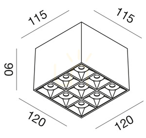 Plafon LED Gea Luce GFA1141N 36W 4000K biały small 1