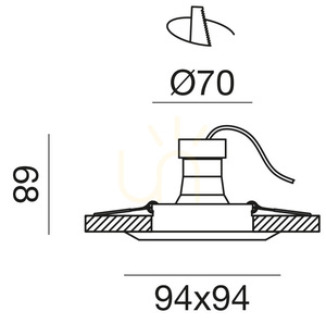 Oprawa wpuszczana GFA1190 Biały Gea Luce small 1