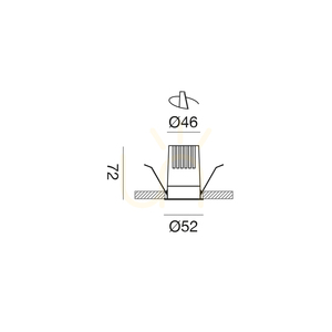 Oprawa wpuszczana GFA1413C Czarny Gea Luce small 1
