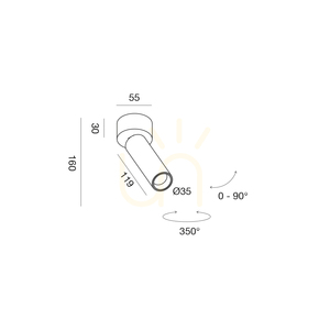 Plafon GFA1461C Czarny Gea Luce small 1