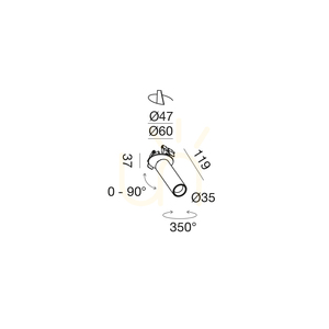 Oprawa wpuszczana GFA1481C Czarny Gea Luce small 1