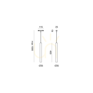 Lampa do szynoprzewodów GFA1550 Czarny Gea Luce small 1