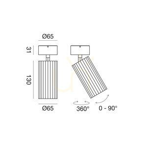 Plafon kierunkowy GFA1682N Gea Luce biały LED 15W 4000K Ø6,5 cm small 1