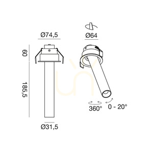 Oprawa wpuszczana GFA1695 Czarny Gea Luce small 1