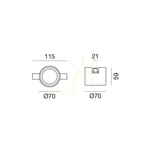 Lampa do szynoprzewodu magnetycznego 48 V Gea Luce GFA1901 czarna small 1
