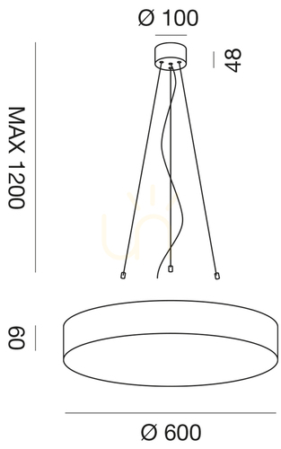 Sprawdź Lampa wisząca Gea Luce GKI302 biała Ø60 cm, wys. maks. 120 cm