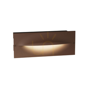 Oprawa schodowa wpuszczana Gea Luce GES2002N, 25 x 9,8 cm, LED 13 W 561 lm 4000K, IP65, brązowa small 0