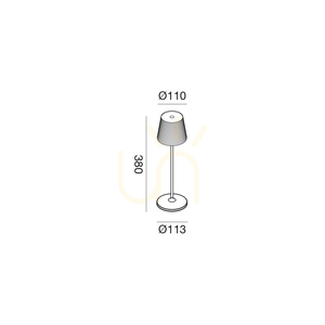 Lampa stołowa bezprzewodowa Gea Luce BRILLIA GLS054, LED 3 W, 210 lm, 3000 K, IP54, niebieska small 1