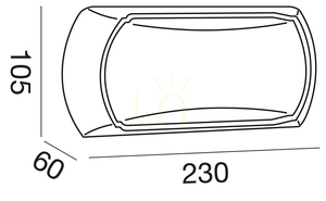 Zewnętrzny kinkiet LED Gea Luce GPL251 antracytowy IP65, 12 W small 2