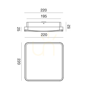 Plafony zewnętrzny GPL372 Brązowy Gea Luce IP65 small 1
