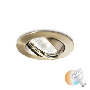Oprawa wpuszczana Ideallux SWING 083186 szampańska GU10 1x28W 8,2 cm
