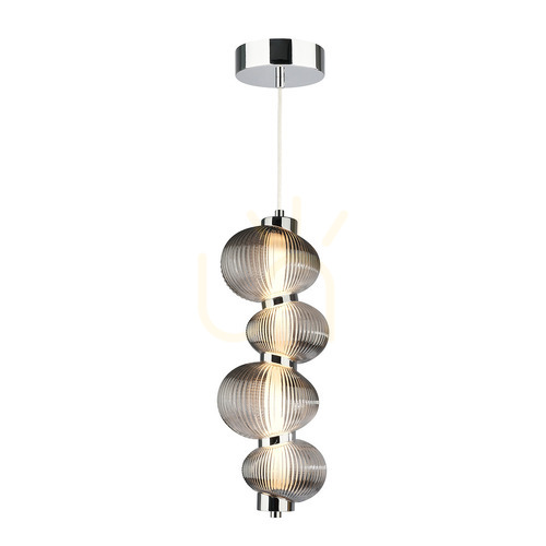 Sprawdź Chrom Lampa Wisząca Bolla Smoked 17 W Led