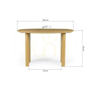 Biurko/konsola LORENTO 120 cm, fornir z naturalnego dębu Nova Nook small 2