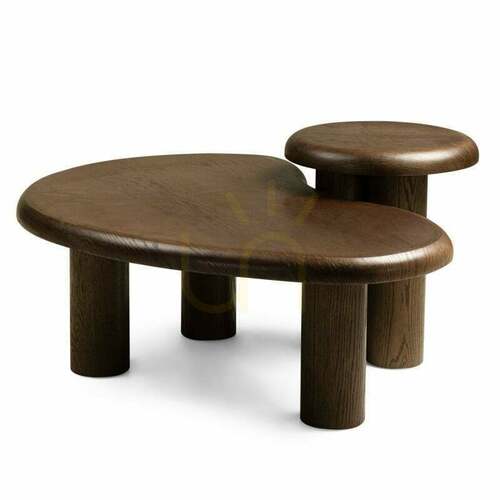 Sprawdź Zestaw stołowy WALNUT, ciemny dąb, zaokrąglone kształty Nova Nook