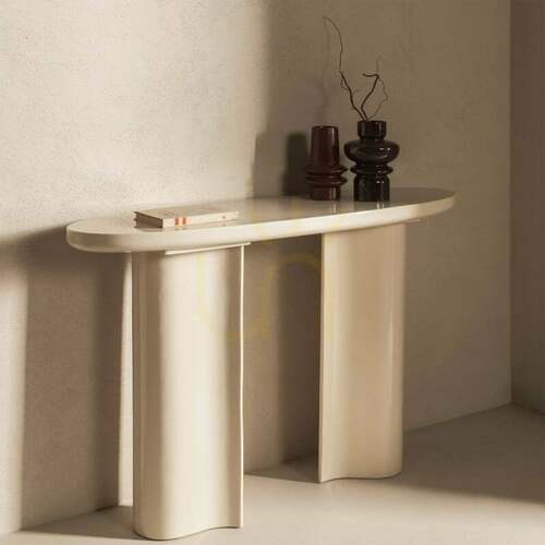 Sprawdź Biurko/konsola PUREL 120 cm, jasnobeżowe, błyszczące Nova Nook