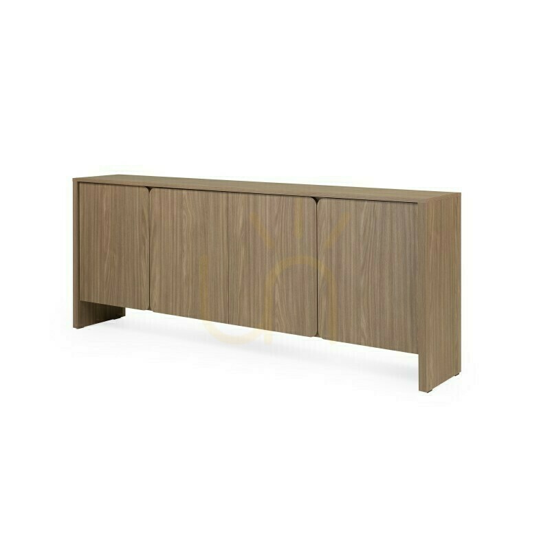 Obejrzyj Czterodrzwiowa komoda OKU, dąb perłowy, zaokrąglone fronty Nova Nook Czterodrzwiowa komoda OKU, dąb perłowy, zaokrąglone fronty Nova Nook